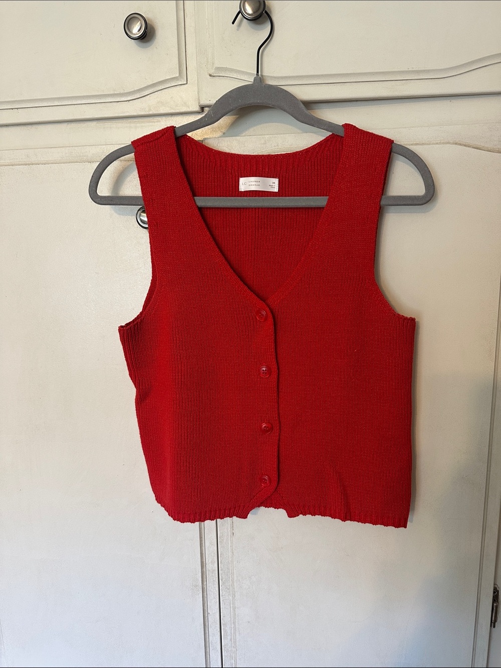 LC Lauren Conrad Button Up Sweater Vest NWOT - Picture 10 of 11